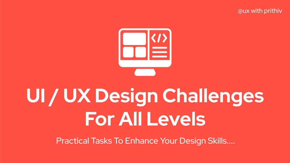 UI UX design challenges for all levels Feature image
