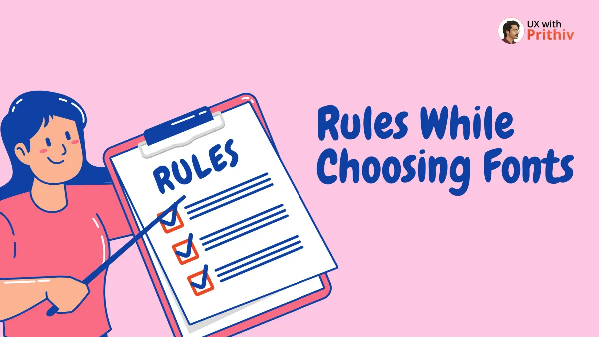 Rules while choosing ux fonts Feature image
