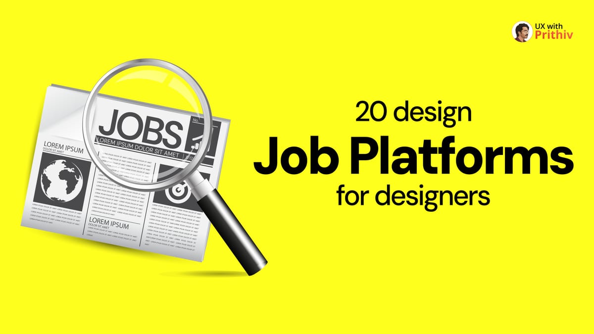 20 design Job Platforms for designers Feature image