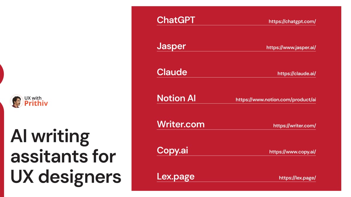 AI writing assitants for UX designers Feature image