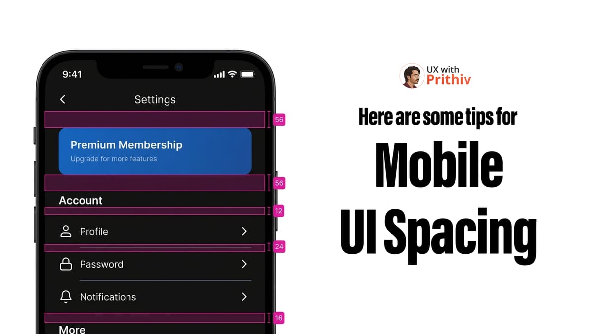 Mobile Ul Spacing Feature image