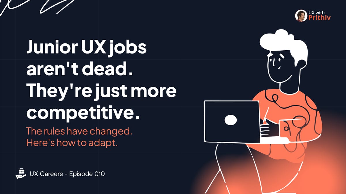 Junior UX Jobs aren't dead Feature image