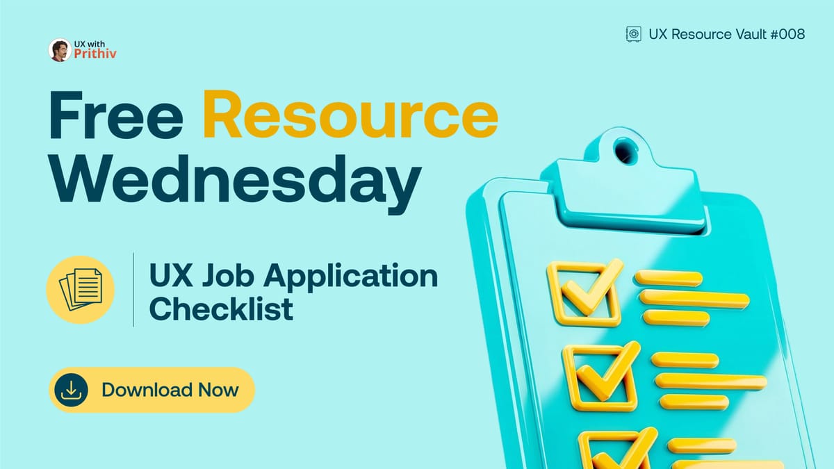 UX Job Application Checklist Feature image