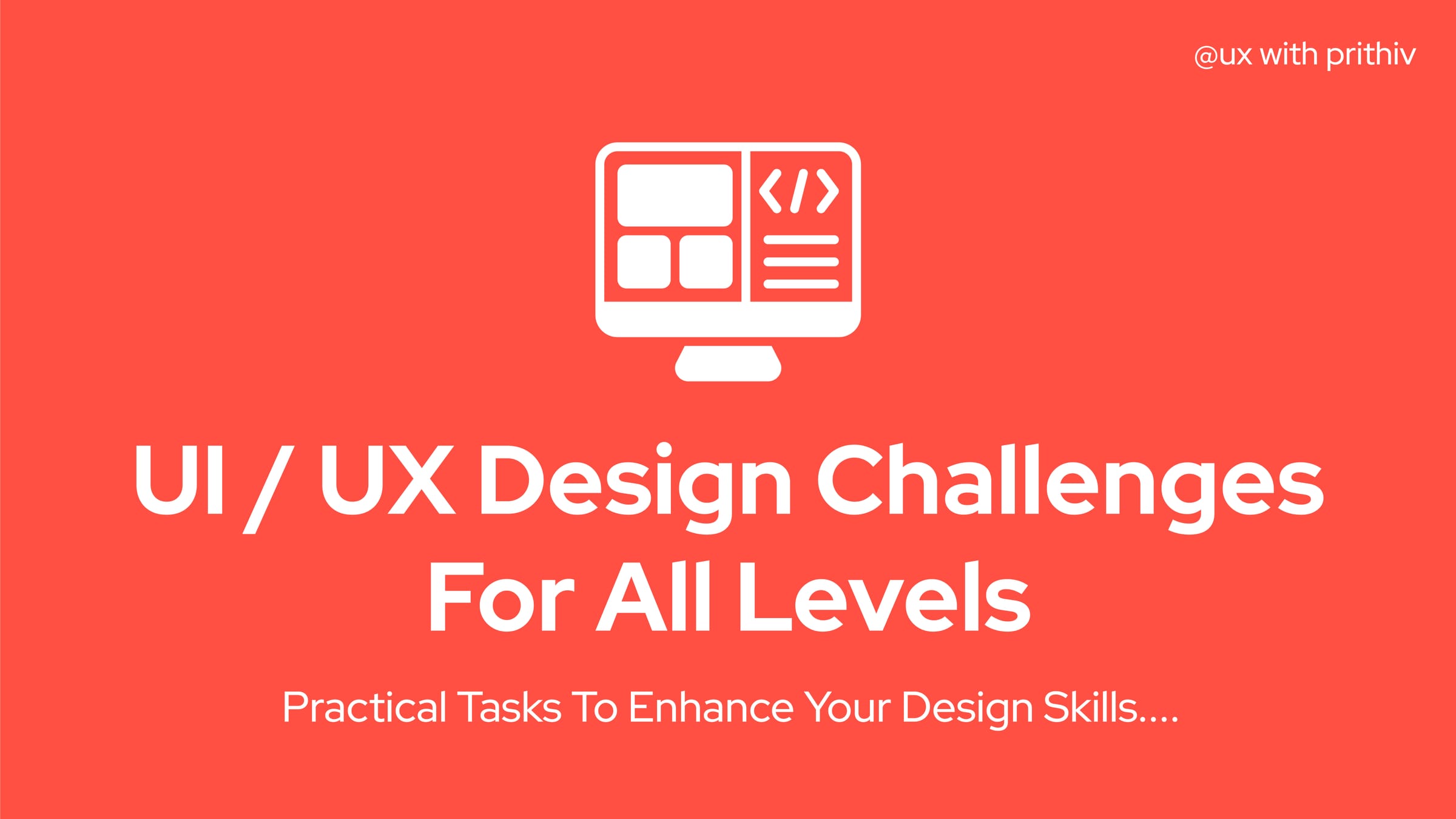 UI UX design challenges for all levels Post image