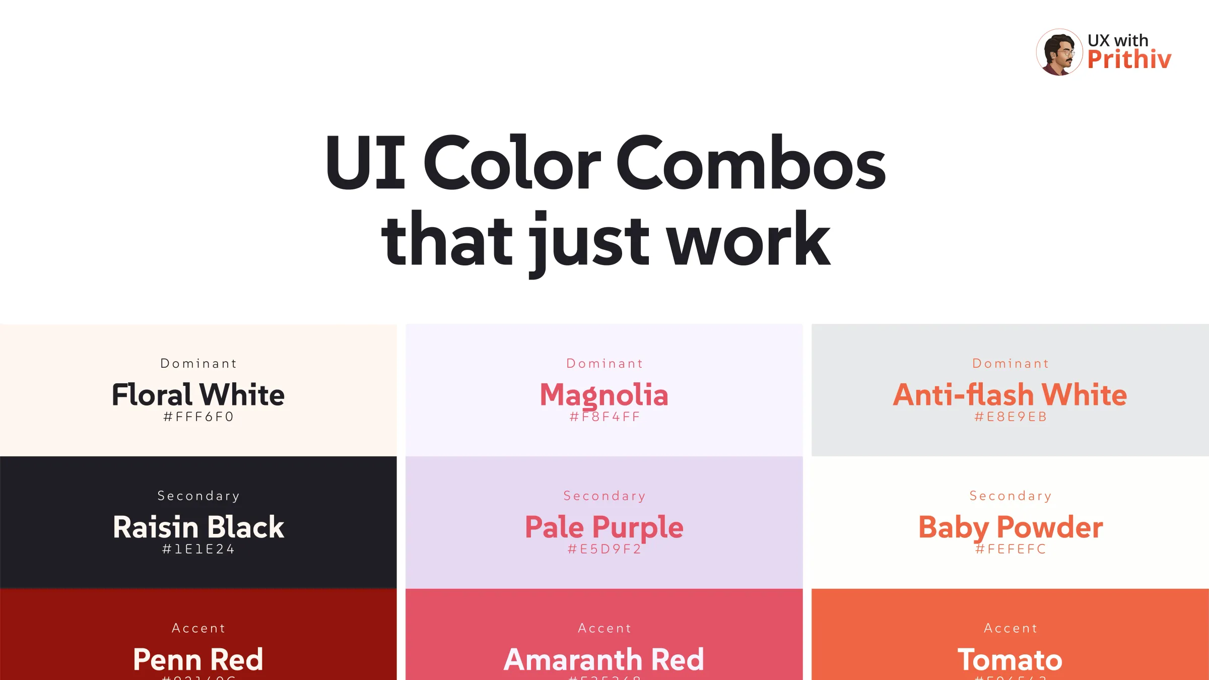 UI Color Combos that just work Post image