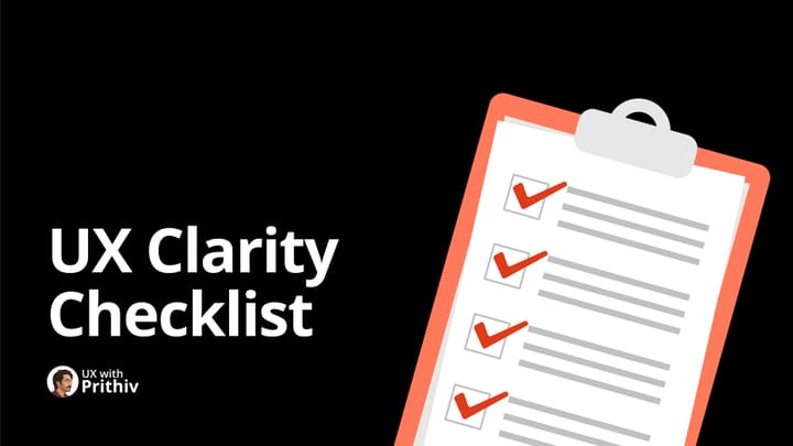 UX Clarity Checklist Feature image