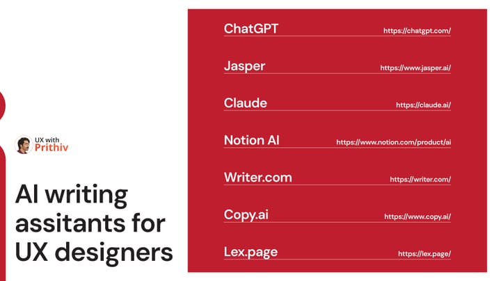 AI writing assitants for UX designers Feature image