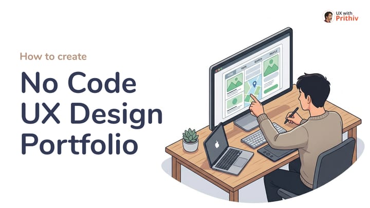 No Code UX Design Portfolio Feature image